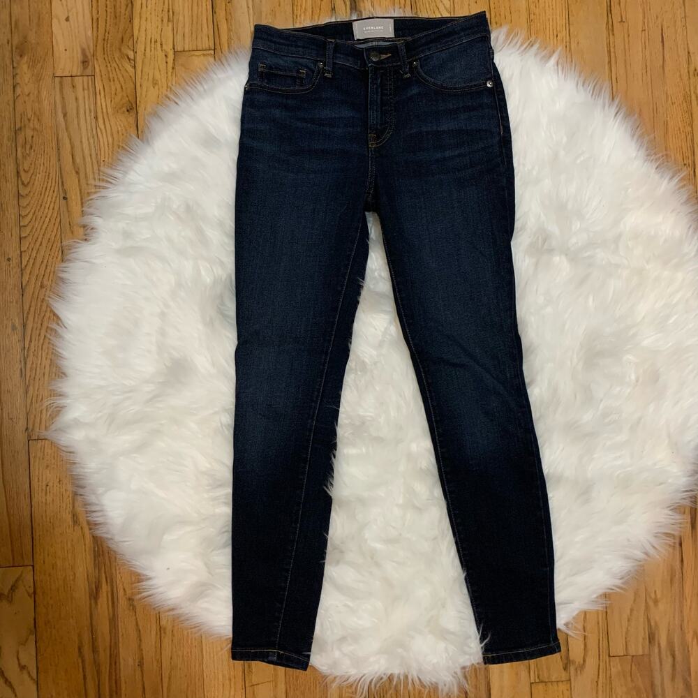 Everlane Mid Rise Dark Wash Skinny Jeans Size 26